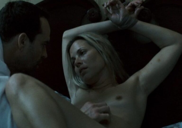 Maria Bello topless screencaps from Downloading Nancy (2008). 